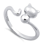Sterling Silver Plain Cat Ring