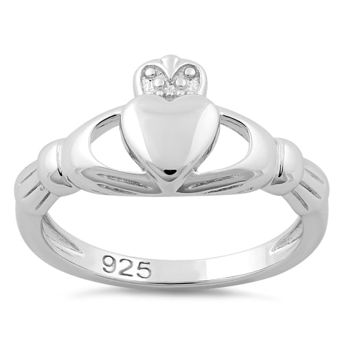 Sterling Silver Plain Claddagh Ring