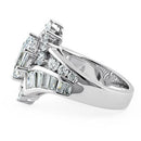 Sterling Silver Marquise CZ Engagement Ring