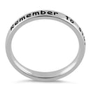 Sterling Silver "Remember to stop and smell the roses" Ring