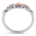 Sterling Silver Triple Heart Ring