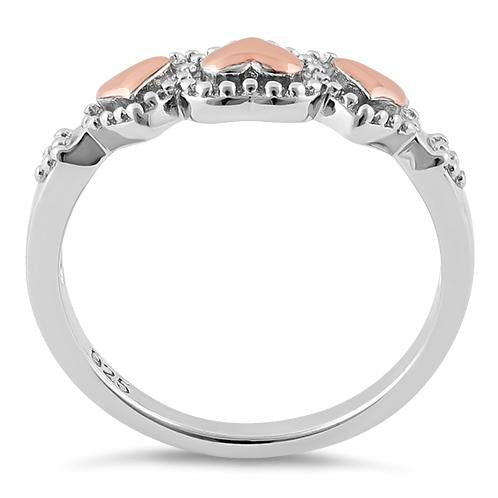 Sterling Silver Triple Heart Ring