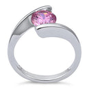 Sterling Silver Pink CZ Ring