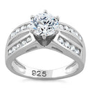 Sterling Silver Round Cut CZ Ring