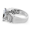 Sterling Silver Marquise CZ Engagement Ring