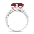 Sterling Silver Red Heart CZ Ring