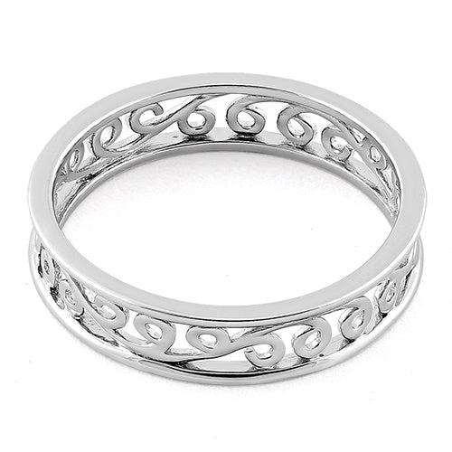 Sterling Silver Simple Swirl Ring