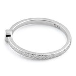 Sterling Silver Small Round Cut Clear CZ Ring