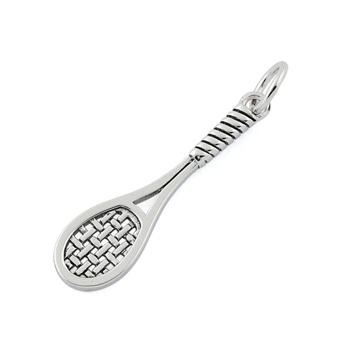 Sterling Silver Small Tennis Racket Pendant