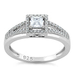Sterling Silver Princess-Cut CZ Ring