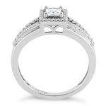 Sterling Silver Princess-Cut CZ Ring