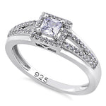 Sterling Silver Princess-Cut CZ Ring