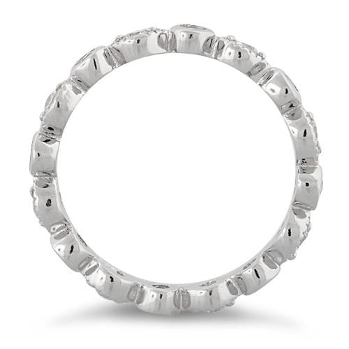 Sterling Silver Stackable Eternity Eye CZ Ring