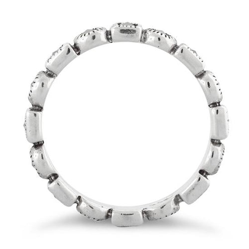 Sterling Silver Stackable Eternity Marcasite Ring