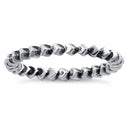 Sterling Silver Stackable Revolving Cube Eternity Ring