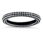 Sterling Silver Stackable Tiny Pebbles Eternity Ring