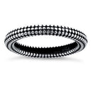 Sterling Silver Stackable Tiny Pebbles Eternity Ring