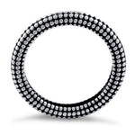 Sterling Silver Stackable Tiny Pebbles Eternity Ring