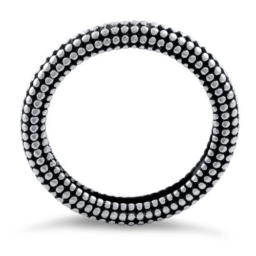 Sterling Silver Stackable Tiny Pebbles Eternity Ring