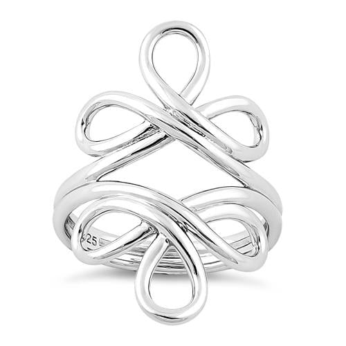 Sterling Silver Swirly Reflections Ring