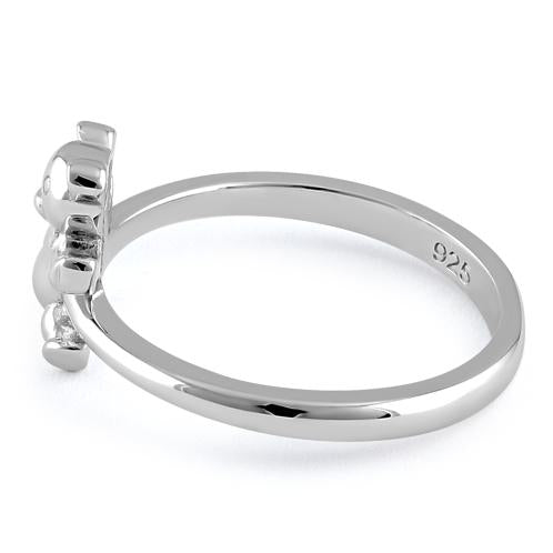 Sterling Silver Teddy Bear with Tie Ring