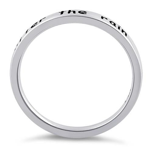 Sterling Silver "The sun always shines after the rain" Ring
