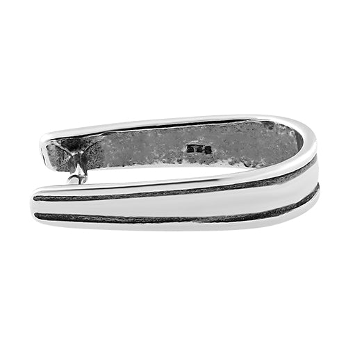 Sterling Silver Thin Bar Shape Bail Pendant with Peg - PACK OF 6