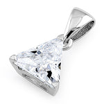 Sterling Silver Triangle Clear CZ Pendant