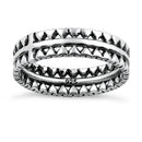 Sterling Silver Triangle Pattern Eternity Ring