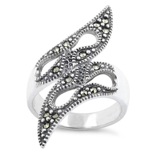 Sterling Silver Tribal Marcasite Ring