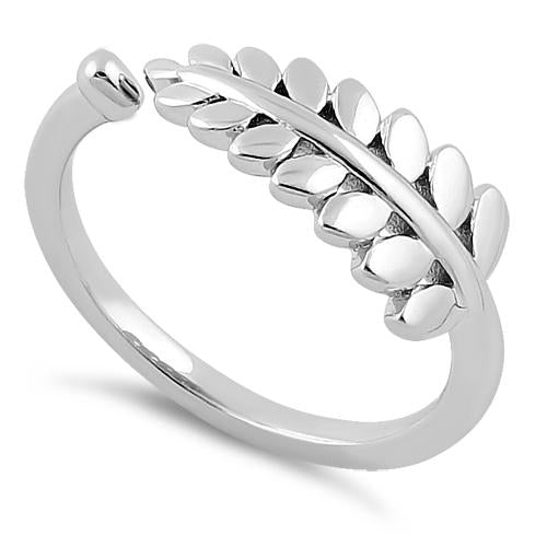 Sterling Silver Tripinnate Fern Leaf Ring