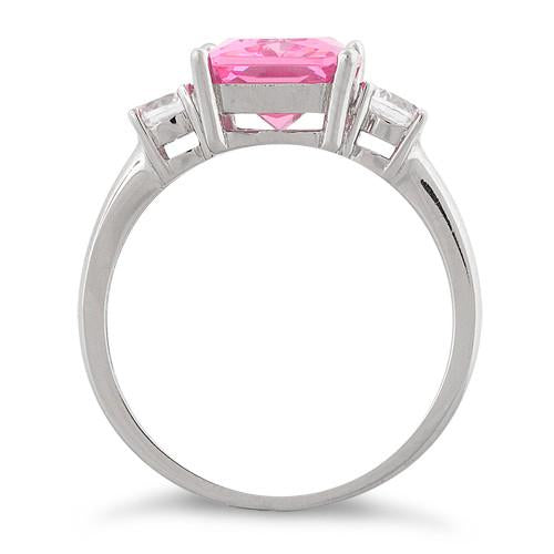 Sterling Silver Pink CZ Ring
