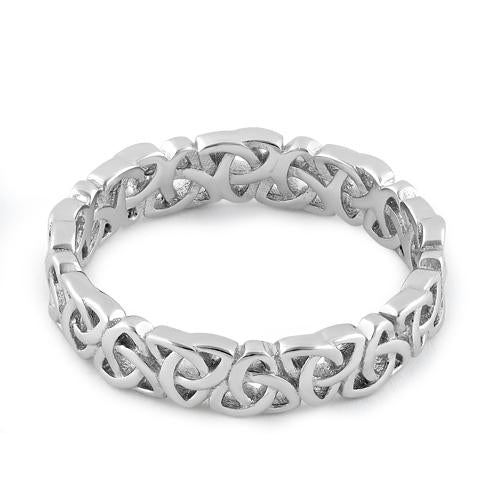 Sterling Silver Triquetra Charm Ring