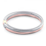 Sterling Silver Two-Tone Rose Gold Plated Puzzle Ring