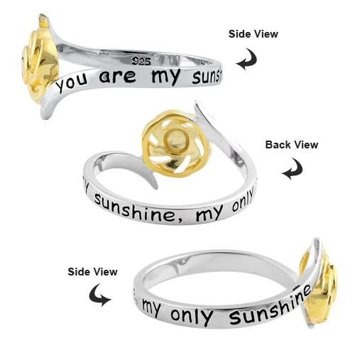 Sterling Silver "You Are My Sunshine, My Only Sunshine" Ring