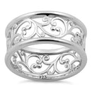 Sterling Silver Vines Band Ring
