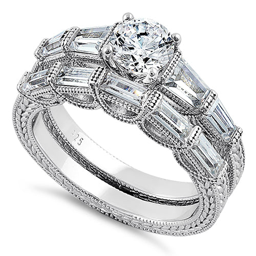 Sterling silver baguette ring new arrivals