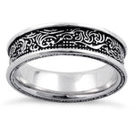 Sterling Silver Wave Pattern Ring