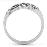 Sterling Silver Waves Marcasite Ring