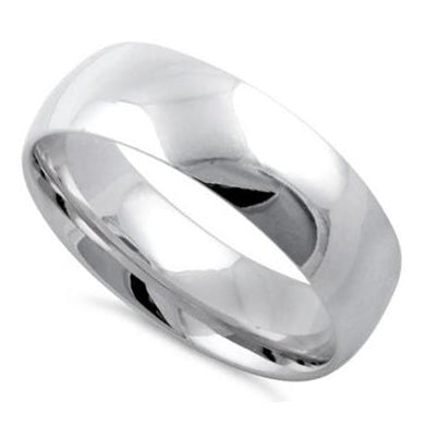 Sterling Silver Wedding Band 6mm