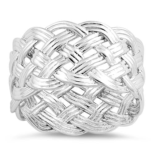 Sterling Silver Woven Knot Ring