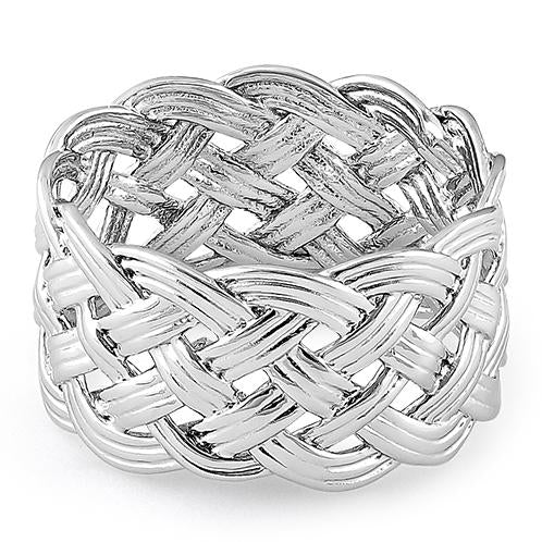 Sterling Silver Woven Knot Ring