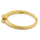 Sterling Silver Yellow Gold CZ Toe Ring