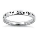 Sterling Silver "You Are My Sunshine, My Only Sunshine" Ring