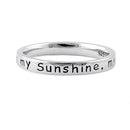 Sterling Silver "You Are My Sunshine, My Only Sunshine" Ring