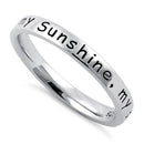 Sterling Silver "You Are My Sunshine, My Only Sunshine" Ring