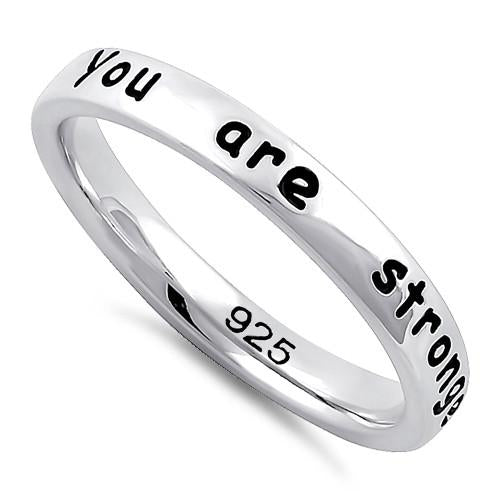 Sterling Silver "You are stronger than you know" Ring