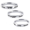 Sterling Silver "You are stronger than you know" Ring