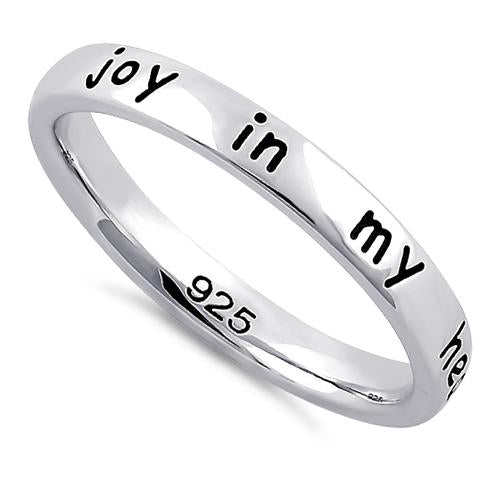 Sterling Silver "You are the joy in my heart" Ring