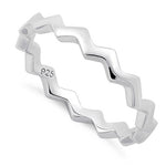 Sterling Silver Zig Zag Ring